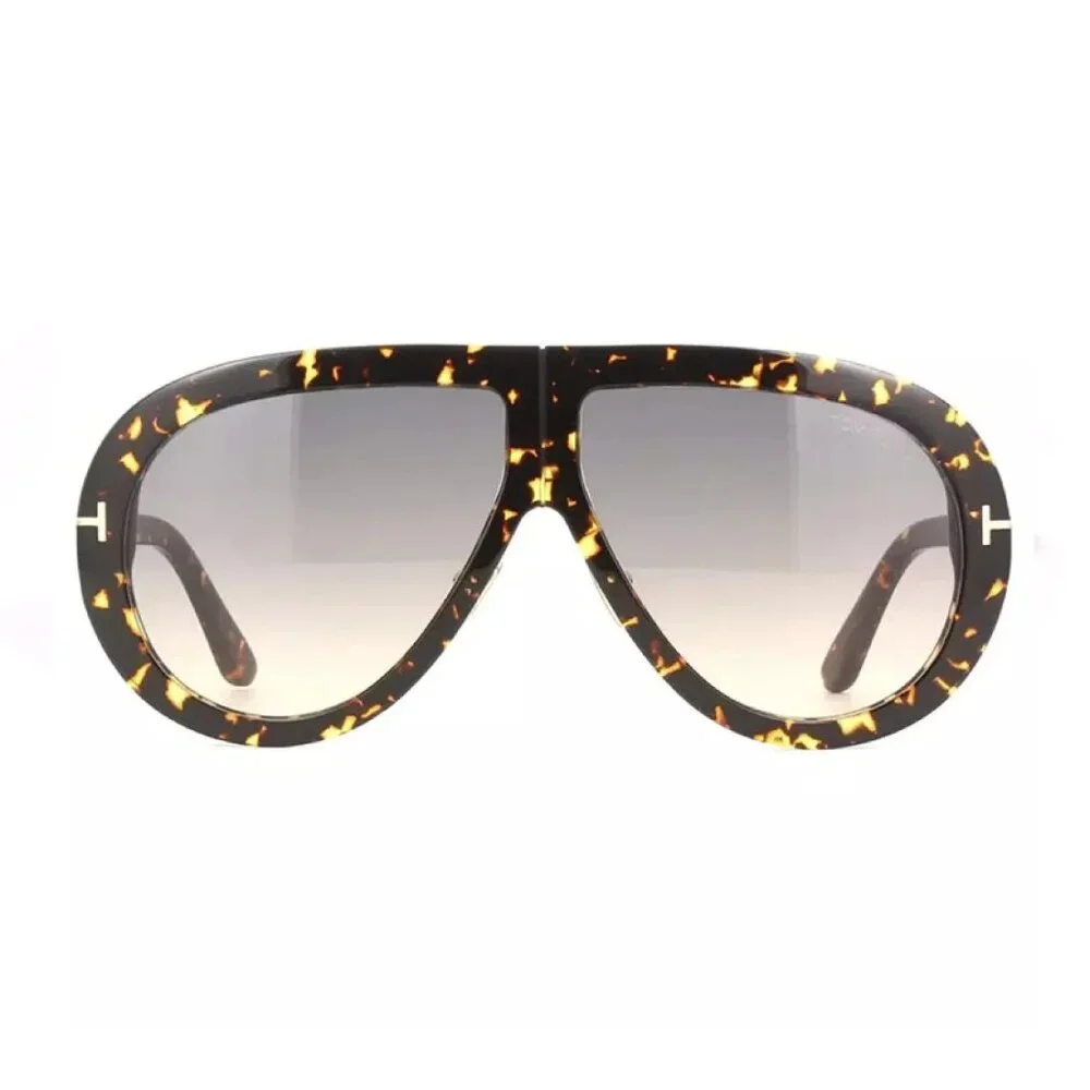 NEW TOM FORD MEN HAVANA AVIATOR SUNGLASSES